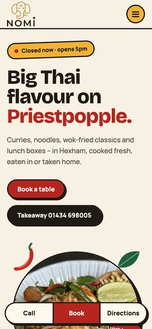 Route B homepage on a phone